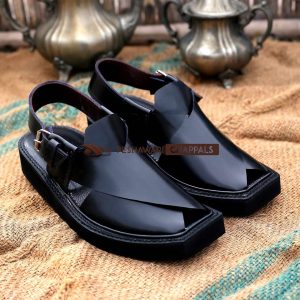 Handmade Black Kaptaan Chappal