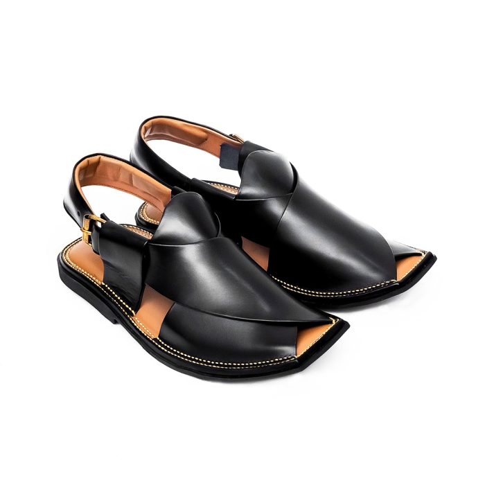 Black T Shape Zalmi Chappal - 09291
