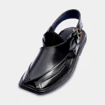 Handmade Signature Black Peshawari Chappal - 09215