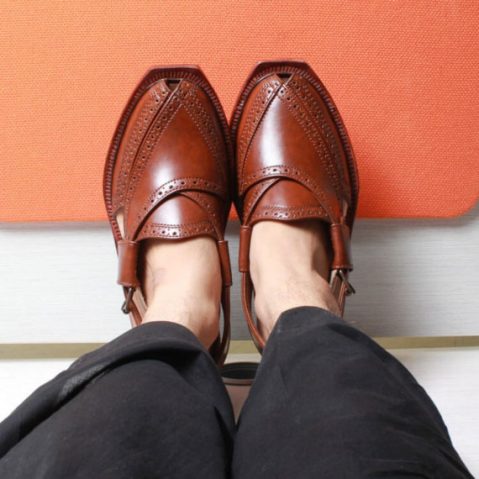 Handmade Brock Quetta Norozi Chappal - 09234