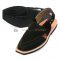 Handmade Black Suede Norozi Chappal With Single Sole - 09236