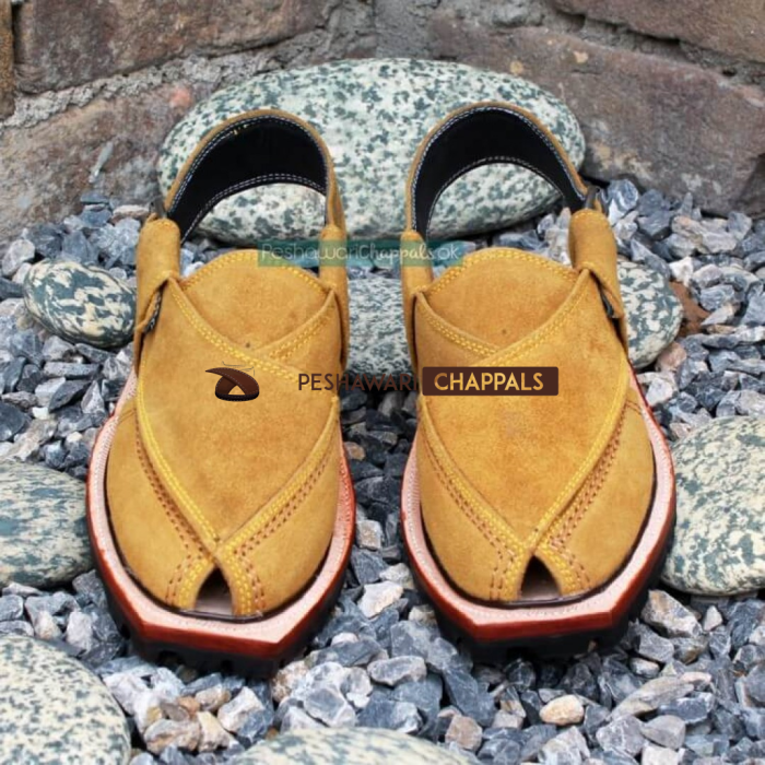 Handmade Suede Leather Norozi Chappal with Double Sole - 092396