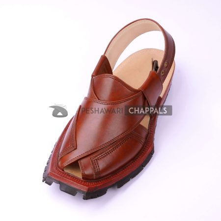 Hand Crafted Mustard Quetta Shikari Norozi Chappal with Double Sole - 092371