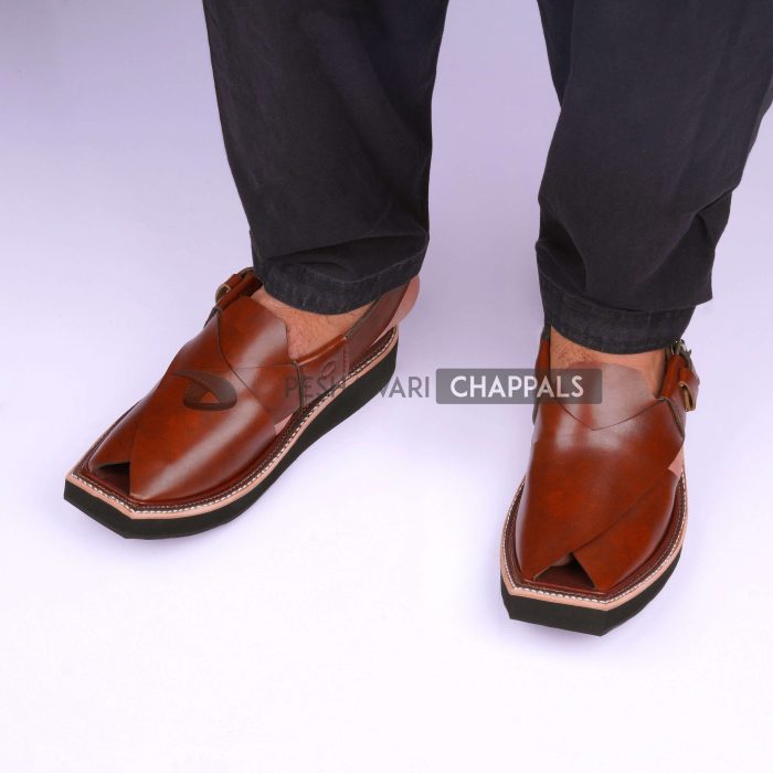 Handmade Mustard Charsadda Kaptaan Chappal - 092172