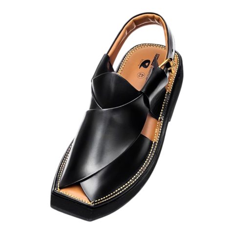 Black Zalmi Kaptaan Chappal - 09295