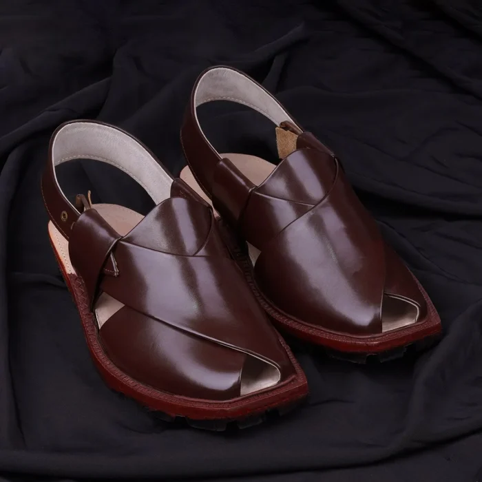 Brown Quetta Norozi Chappal with Double Sole - 092432