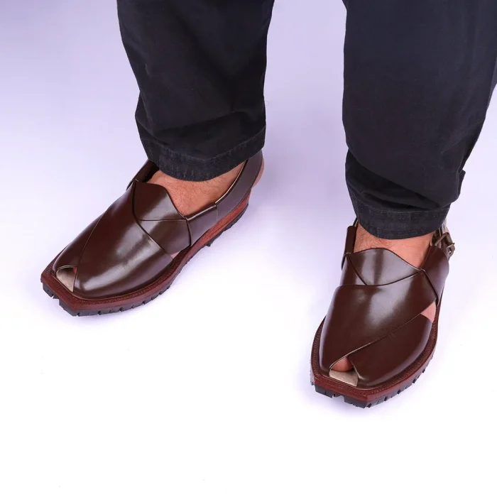 Brown Quetta Norozi Chappal with Double Sole - 092432