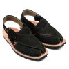 Handmade Black Suede Leather Norozi Chappal - 092137