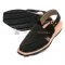 Handmade Black Suede Leather Norozi Chappal - 092137