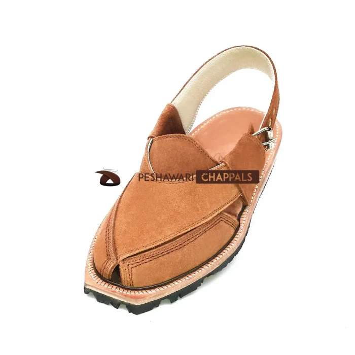 Hand Crafted Camel Suede Quetta Norozi Chappal With Double Sole – 092358