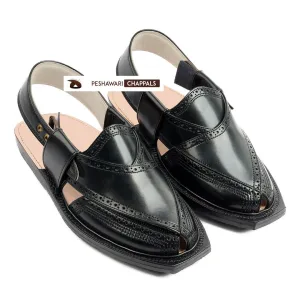 Black Brock Quetta Norozi Leather Chappal