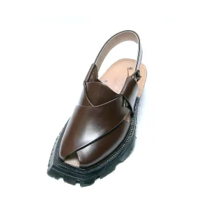 Brown Quetta Norozi Shikari Leather Chappal
