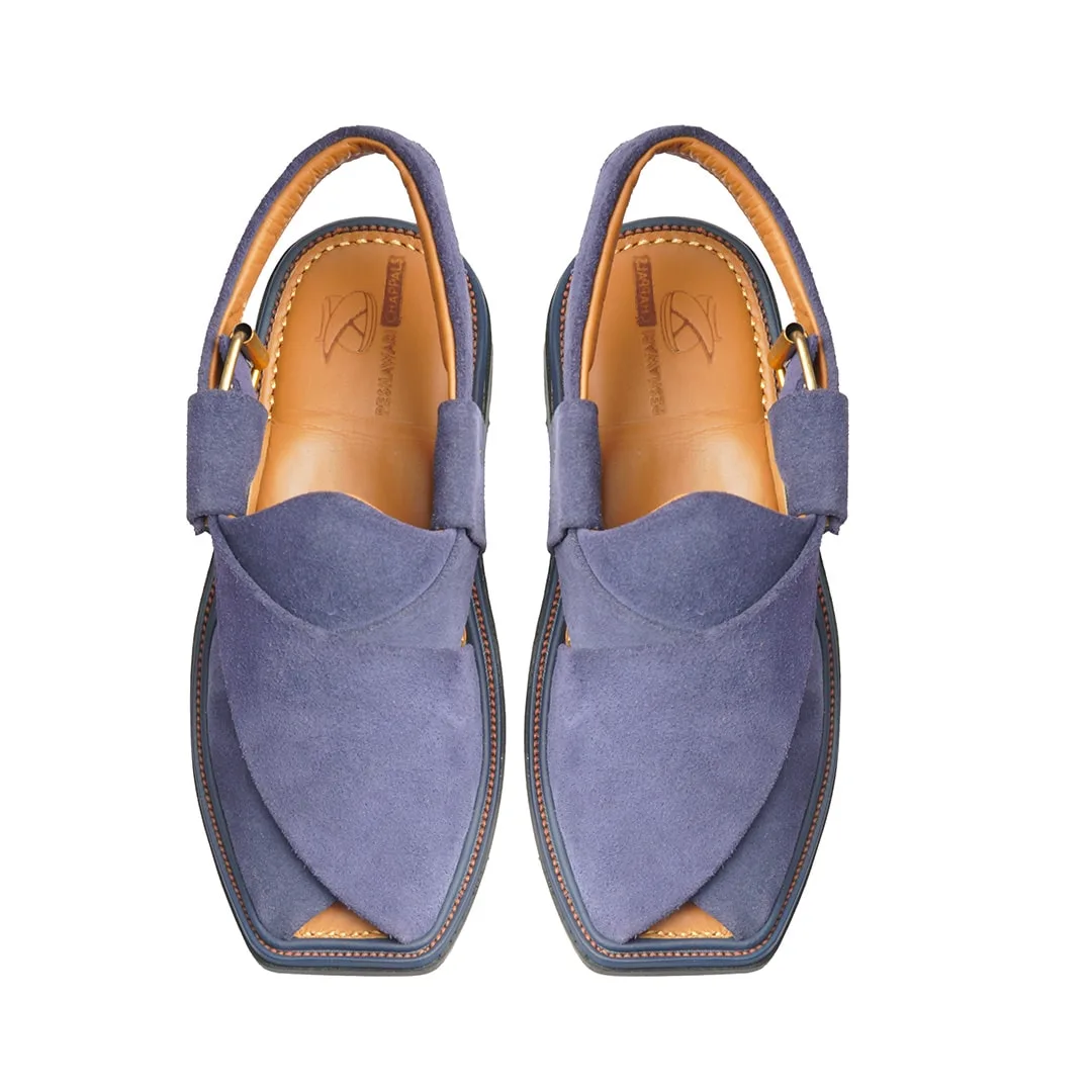 Suede Traditional Blue Chappal - 09289
