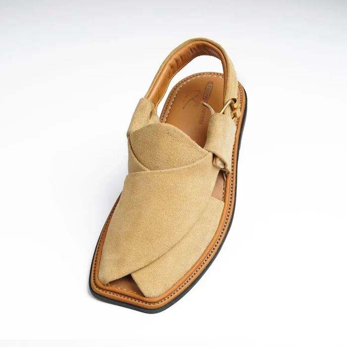 Suede Traditional Camel Chappal - 09290