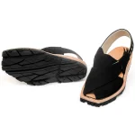 Black Suede Leather Norozi Chappal - 092182