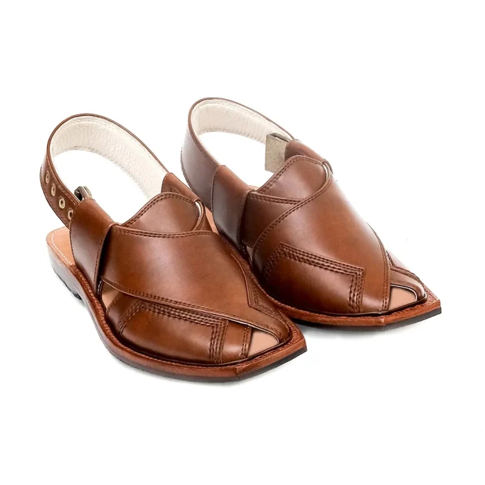 Handmade Mustard Norozi Chappal with China Cut Shape - 092301