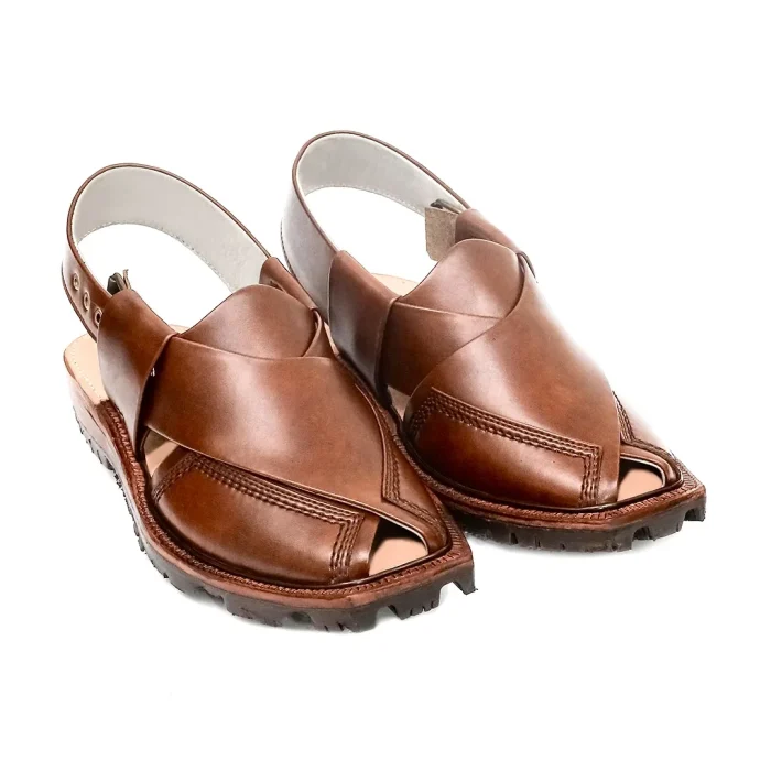 Mustard Norozi Chappal with China Cut Shape - 09210