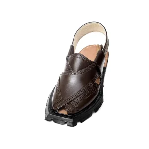 Handmade Brock Quetta Shikari Leather Chappal – 092465