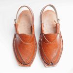 Printed Leather Mustard Norozi Chappal With Double Sole – 09209