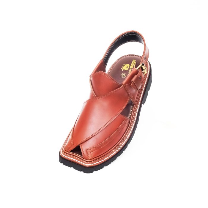 Mustard Peshawari Chappal with Vibram Sole - 09284