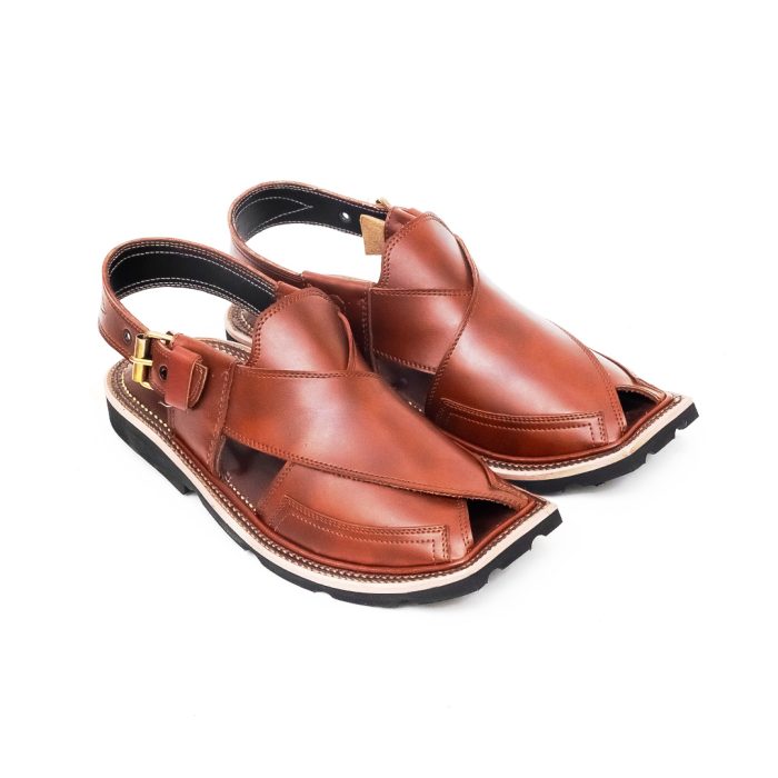 Mustard Peshawari Chappal with Double Tire Sole – 092143