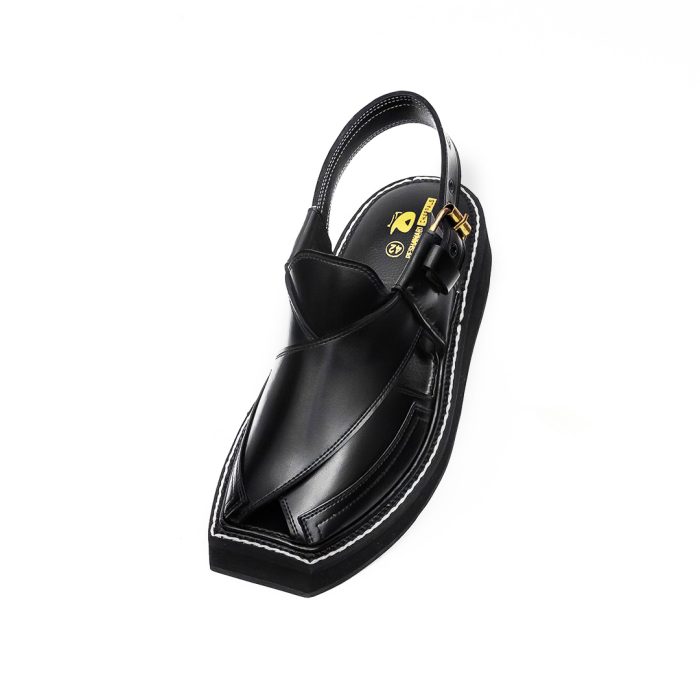Iconic Black Kaptaan Chappal - 092271