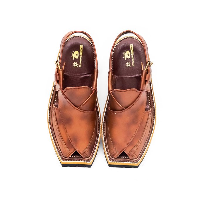Double Shade Peshawari Chappal with Vibram Sole - 09277