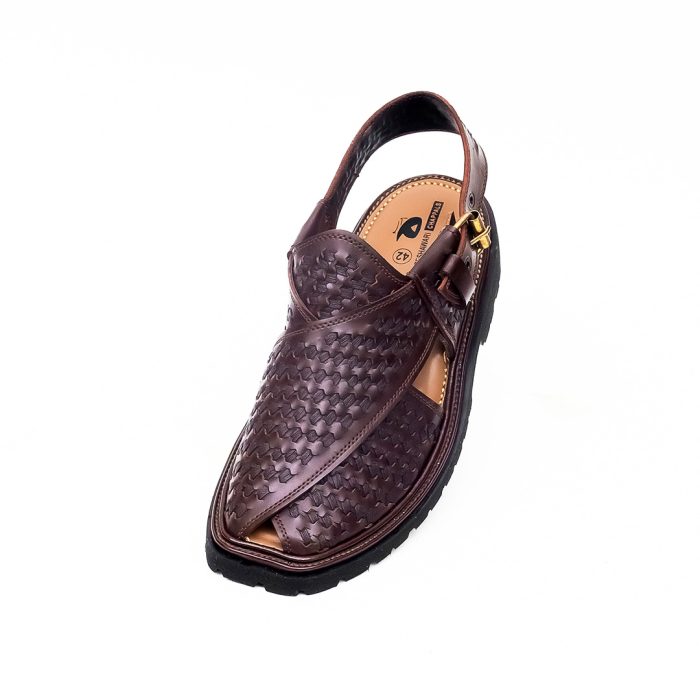 Brown Peshawari Chappal with Vibram Sole – 09212
