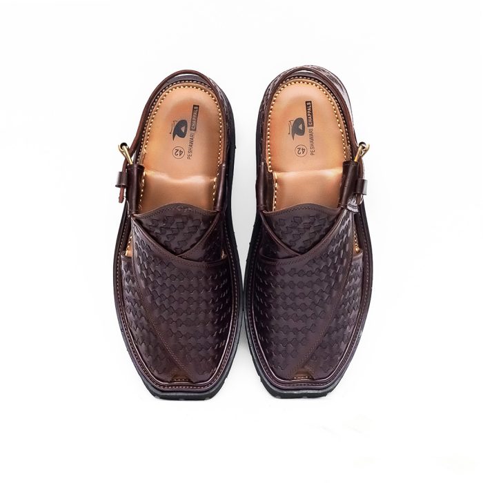 Brown Peshawari Chappal with Vibram Sole – 09212