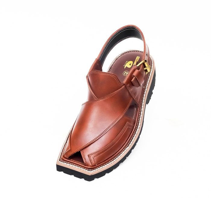 Mustard Peshawari Chappal with Vibram Sole - 09278
