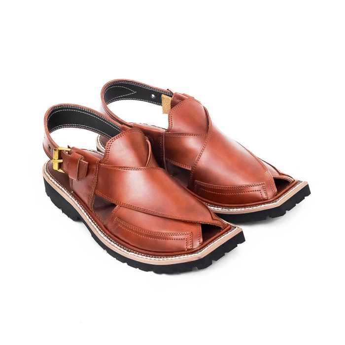 Mustard Peshawari Chappal with Vibram Sole - 09278