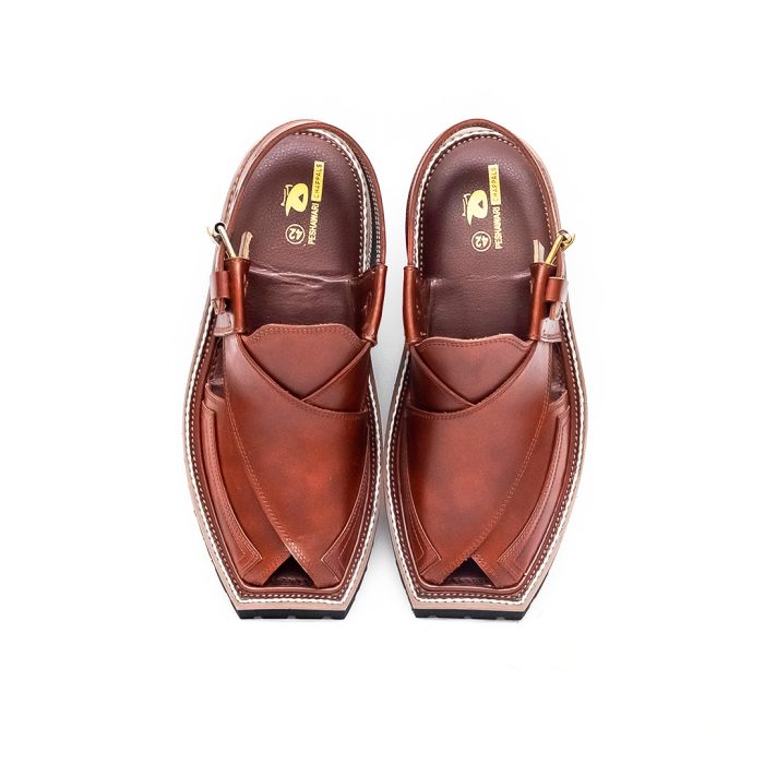 Mustard Peshawari Chappal with Vibram Sole - 09278