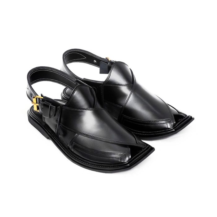Black Charsadda Chappal - 092215