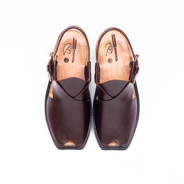 Handmade Brown Charsadda Gol T Chappal-092241